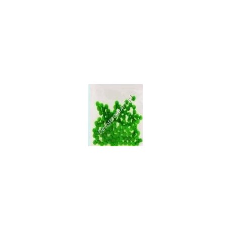 Pompony akrylowe 5 mm jasno-zielone