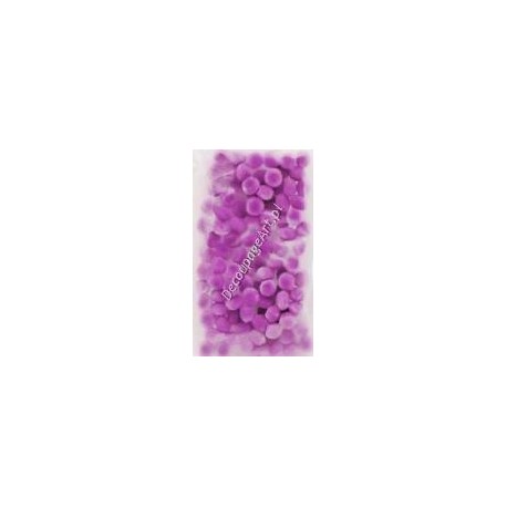 Pompony akrylowe 10 mm jasno-fioletowe 100 szt