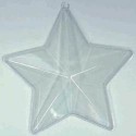 Bombka - gwiazda transparentna pięcioramienna 100 mm
