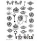 Papier ryżowy ITD Collection 615 - Klucze i ornamenty