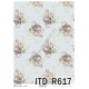 Papier ryżowy ITD Collection 617 - Róże na błękicie