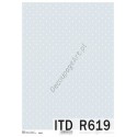 Papier ryżowy ITD Collection 0619 - Białe kropki na błękicie