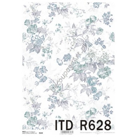 Papier ryżowy ITD Collection 628 - Błękitne róze