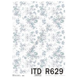 Papier ryżowy ITD Collection 0629 - Błękitne róze