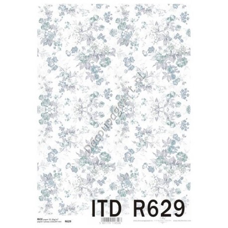 Papier ryżowy ITD Collection 629 - Błękitne róze
