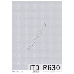 Papier ryżowy ITD Collection 0630 - Białe kropki na szarym