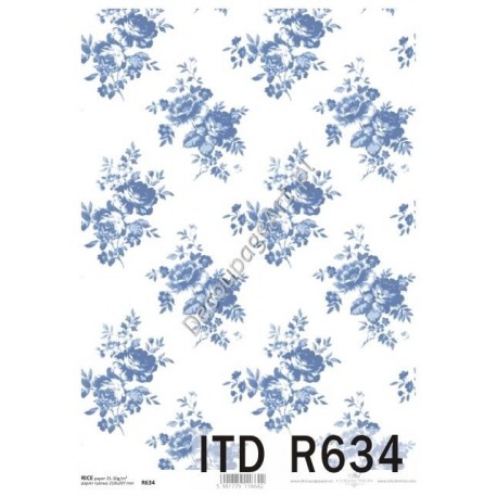 Papier ryżowy ITD Collection 634 - Błękitne róże