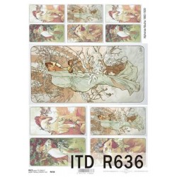 Papier ryżowy ITD Collection 0636 - A. Mucha