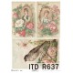 Papier ryżowy ITD Collection 637 - Damy i ptaszek