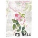 Papier ryżowy ITD Collection 644 Róża i pismo
