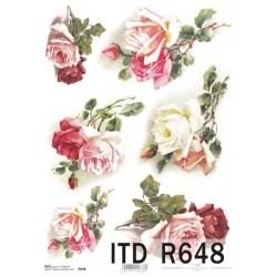 Papier ryżowy ITD Collection 0648 Róże