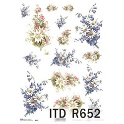 Papier ryżowy ITD Collection 0652 Bukiety kwiatów