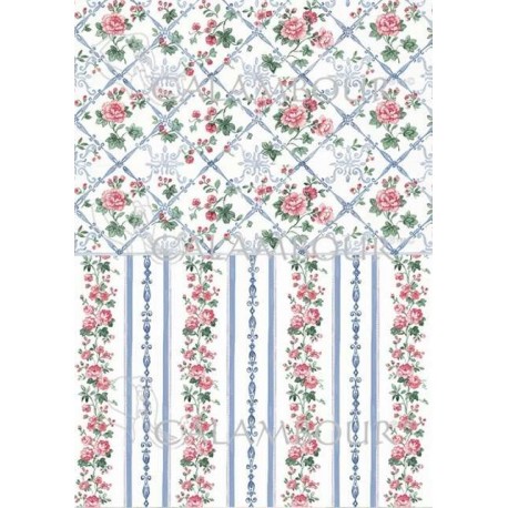 Papier ryżowy do decoupage Digital Collection 260 Ornamenty z różami