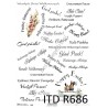 Papier ryżowy ITD Collection 686 - Wielkanoc napisy