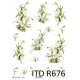 Papier ryżowy ITD Collection 676 - Białe kwiaty
