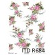 Papier ryżowy ITD Collection 684 - Różowe róże