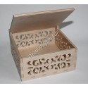 Pudełko ażurowe drewniane 27