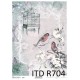 Papier ryżowy ITD Collection 704 - Ptaszki i kwiatki