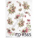 Papier ryżowy ITD Collection 0565 - Bukiety z różami