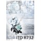 Papier ryżowy ITD Collection 732 - Błękitne róże