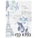 Papier ryżowy ITD Collection 733 - Błękitne róże, Paryż
