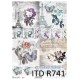 Papier ryżowy ITD Collection 741 - Róże i Paryż