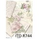 Papier ryżowy ITD Collection 744 - Listy i róże