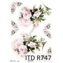 Papier ryżowy ITD Collection 0747 - Białe róże