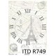 Papier ryżowy ITD Collection 749 - Zegar Paryż