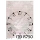 Papier ryżowy ITD Collection 750 - Zegar i nuty