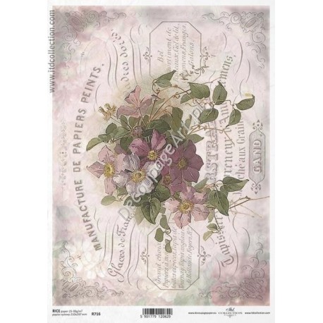 Papier ryżowy ITD Collection 716 - Bukiet kwiatów