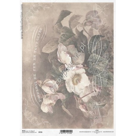 Papier ryżowy ITD Collection 724 - Bukiet kwiatów