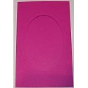 Kartka passe-partout oval duża różowa