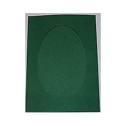 Kartka passe-partout oval zielona-jodłowa