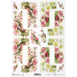 Papier ryżowy ITD Collection 0861 - Wiosenne kwiatki