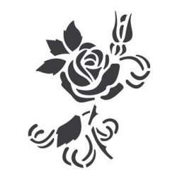 Szablon 15x20 cm - 1092 fikuśna róża