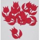 Naklejki kreatywne - Tulipan czerwony 10 sztuk