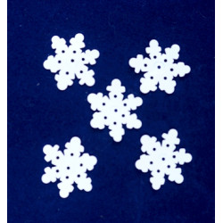 Śnieżynki 25mm białe