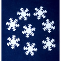 Śnieżynki 19mm białe drobne